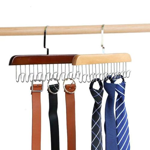 Save Closet Space! Multi‑Hook Hanger for Hats Ties Belts Garments.Pack of 2