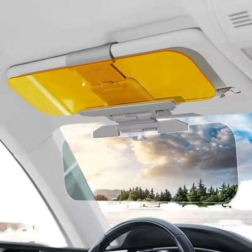 2 in 1 Day Night Car Anti-Glare Sun Visor, Windshield Anti Dazzle Sun Shade, Block Strong Sunlight & High Beam Headlights, Easy Install Car Sun Visor Extension for Safe Driving