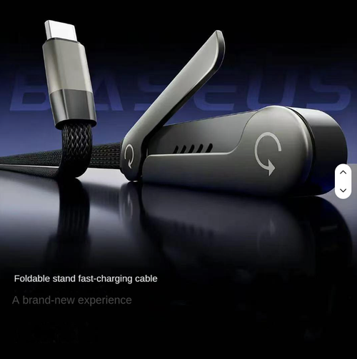 ✅ 240W Fast Charge Cable With Foldable Phone Stand.Pack of 2