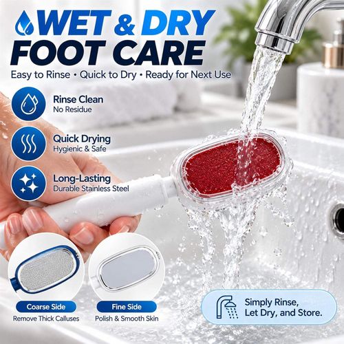 Dual Sided Foot File, Stainless Steel Foot Scraper with Replaceable Head, Safe Foot Rasp for Removing Calluses, Dead Skin & Cracked Heels, Home Foot Care Tool Kenya