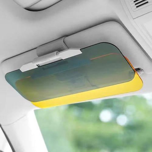 2 in 1 Day Night Car Anti-Glare Sun Visor, Windshield Anti Dazzle Sun Shade, Block Strong Sunlight & High Beam Headlights, Easy Install Car Sun Visor Extension for Safe Driving
