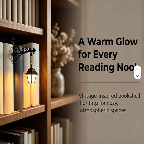 Vintage Bookend Lamp | No Drill Required