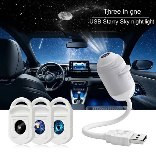Mini USB Galaxy Star Projector Night Light, Multiple Space Patterns, Romantic Room Decor for Kids & Adults