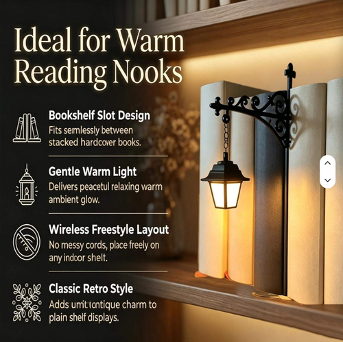 Vintage Bookend Lamp | No Drill Required