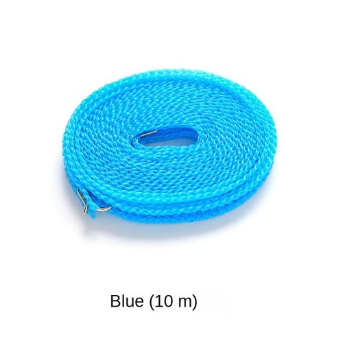 Wind Resistant Anti-Slip Clothes Drying Rope, Woven Mesh Laundry Line, Strong Tension Clothesline with Hooks for Backyard Camping,Pack of 2