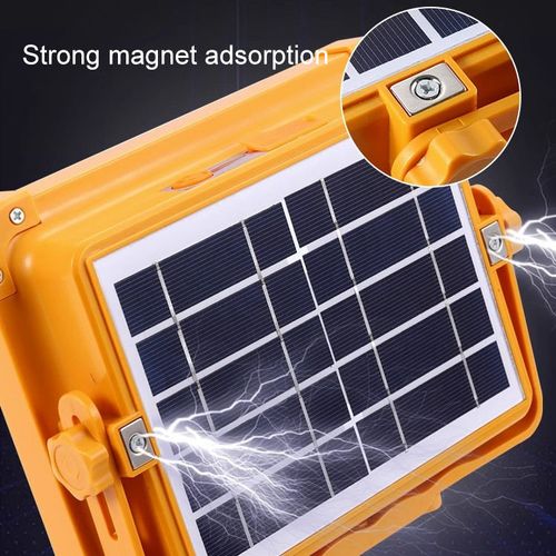 Portable Solar LED Work Light IP66 Waterproof, Magnetic Rechargeable Flood Light For Home Power Outage, Outdoor Camping Repair Light
