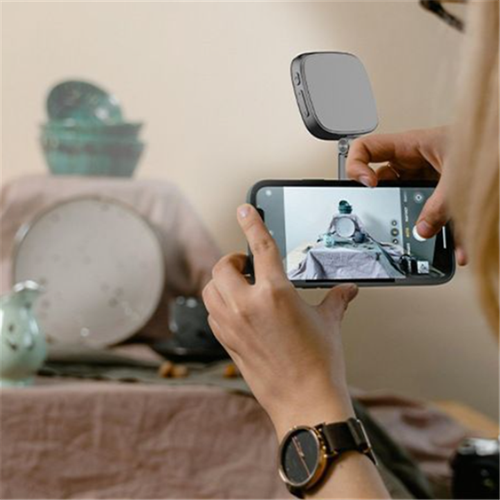 2 in 1 Phone Selfie Mirror & Rechargeable LED Fill Light, 3 Light Modes, 270° Rotatable for Selfies, Vlogs, Live Streaming & Makeup
