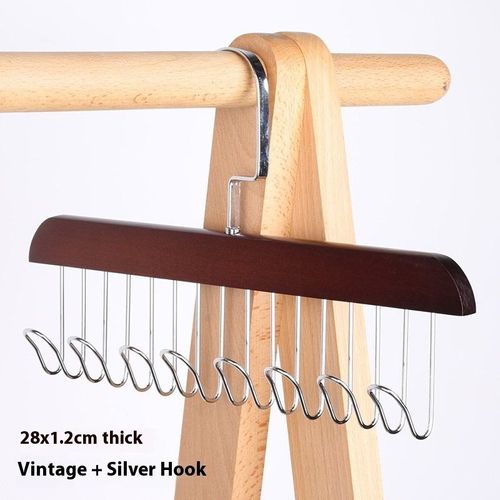 Save Closet Space! Multi‑Hook Hanger for Hats Ties Belts Garments.Pack of 2
