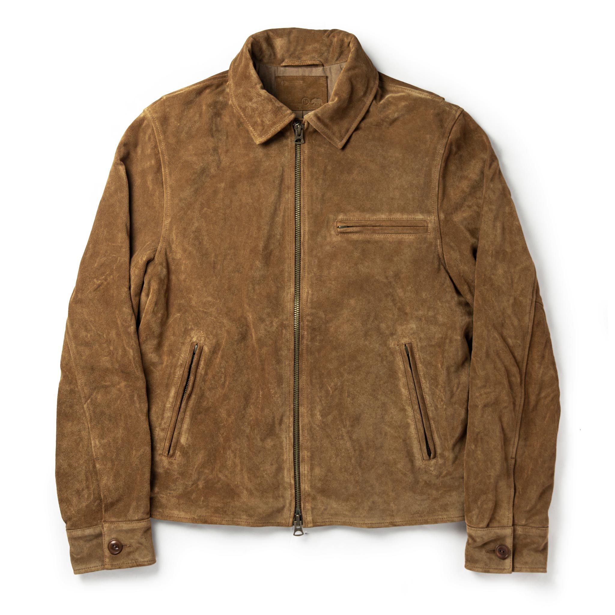 Acwne Wyatt Jacket in Cognac Suede