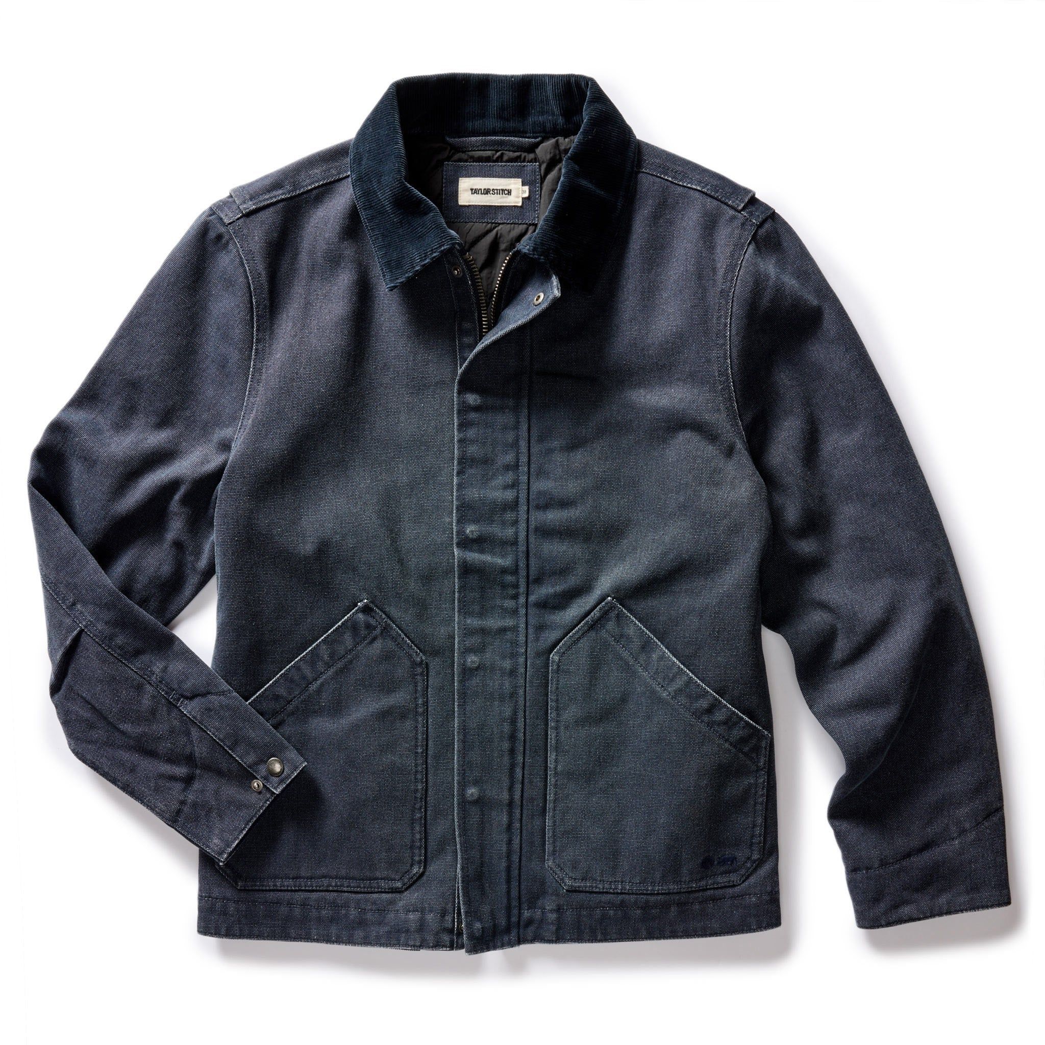 Acwne Workhorse Jacket in Navy Chipped Canvas