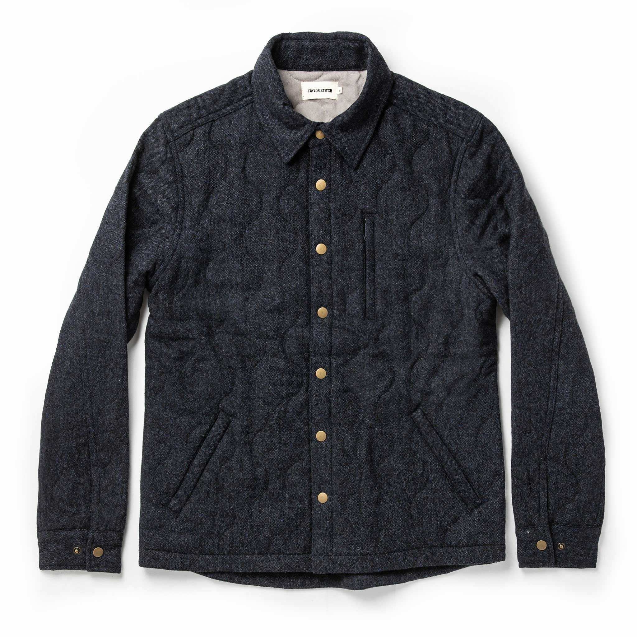 Acwne Wilton Jacket in Navy Birdseye Wool