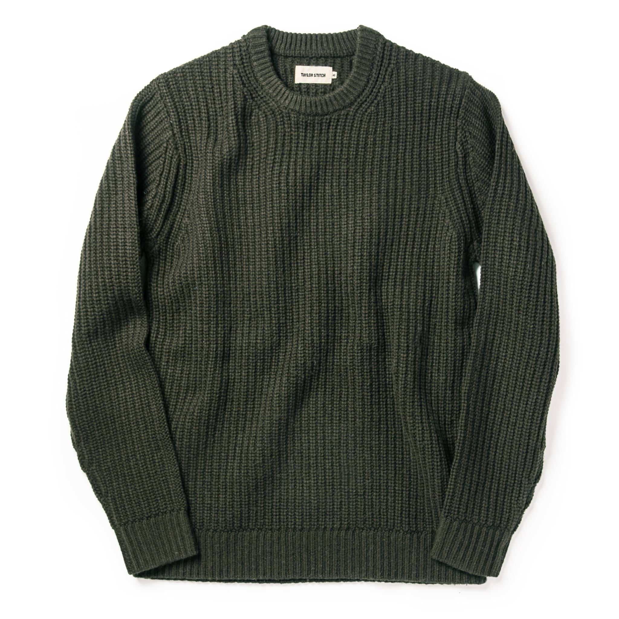 Acwne Wharf Sweater in Dark Olive