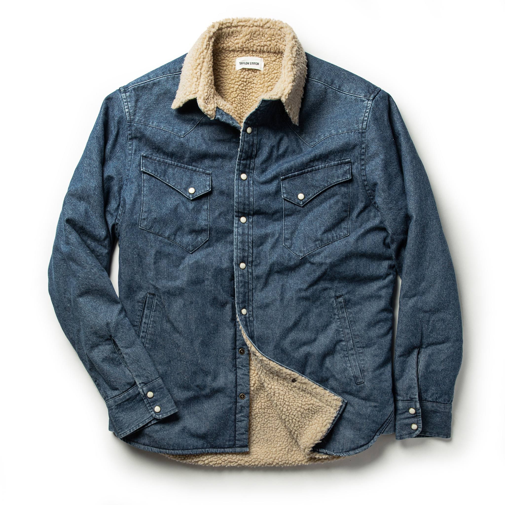 Acwne Western Shirt Jacket in Indigo