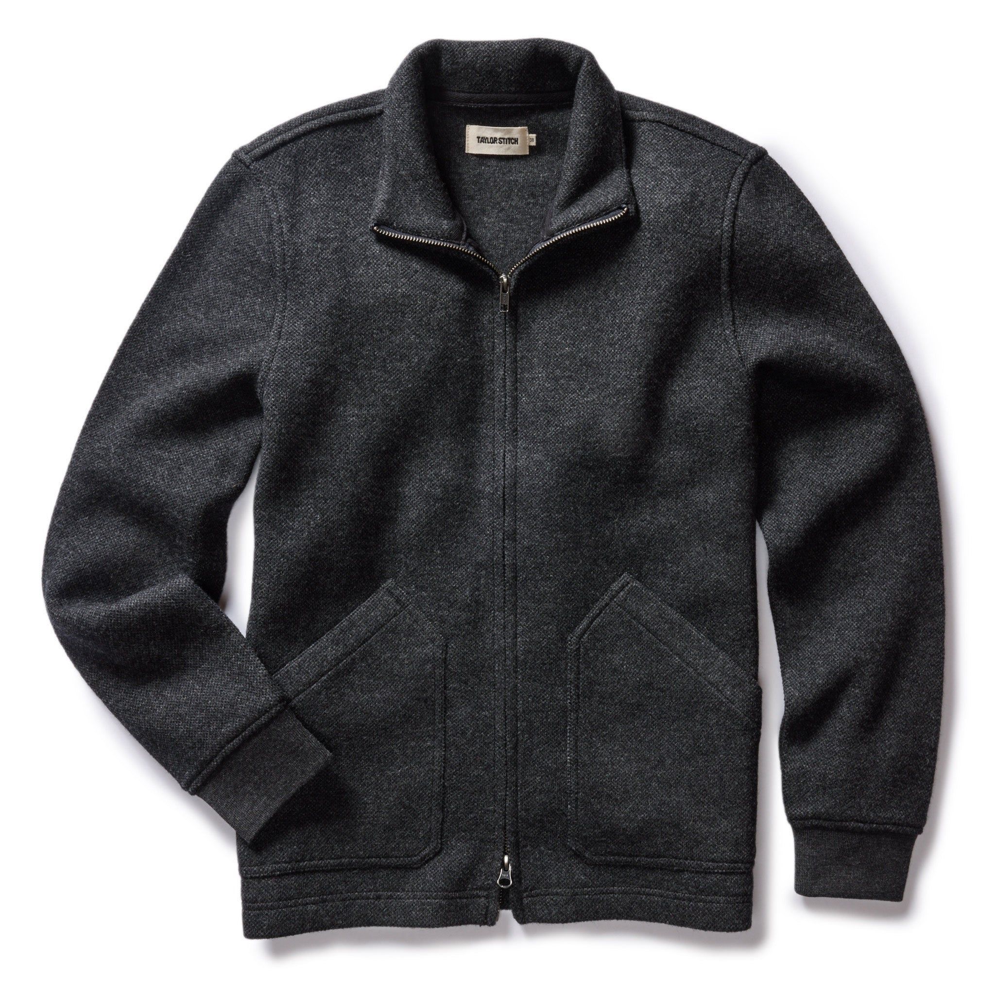 Acwne Weekend Jacket in Charcoal Birdseye Wool