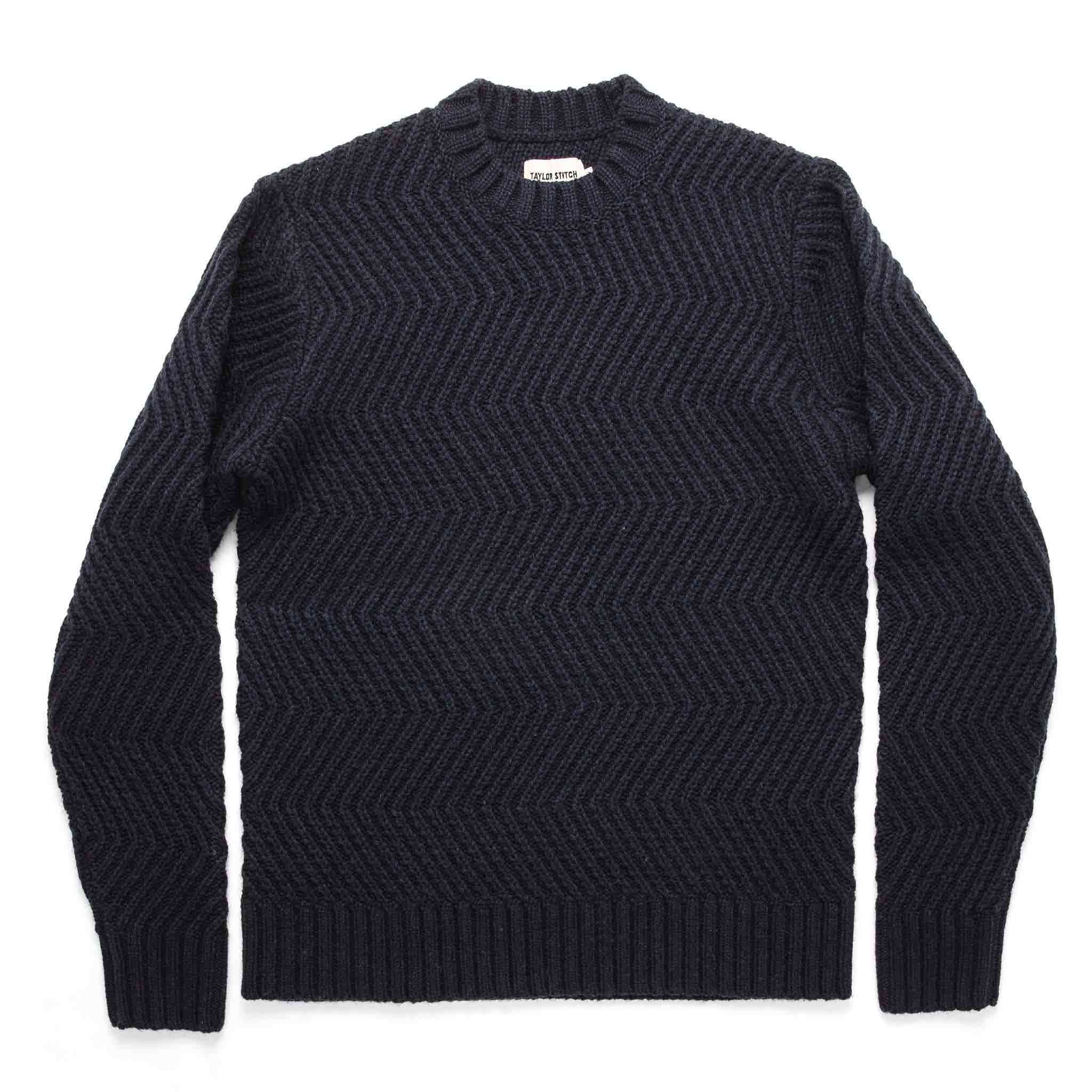 Acwne Wave Sweater in Navy