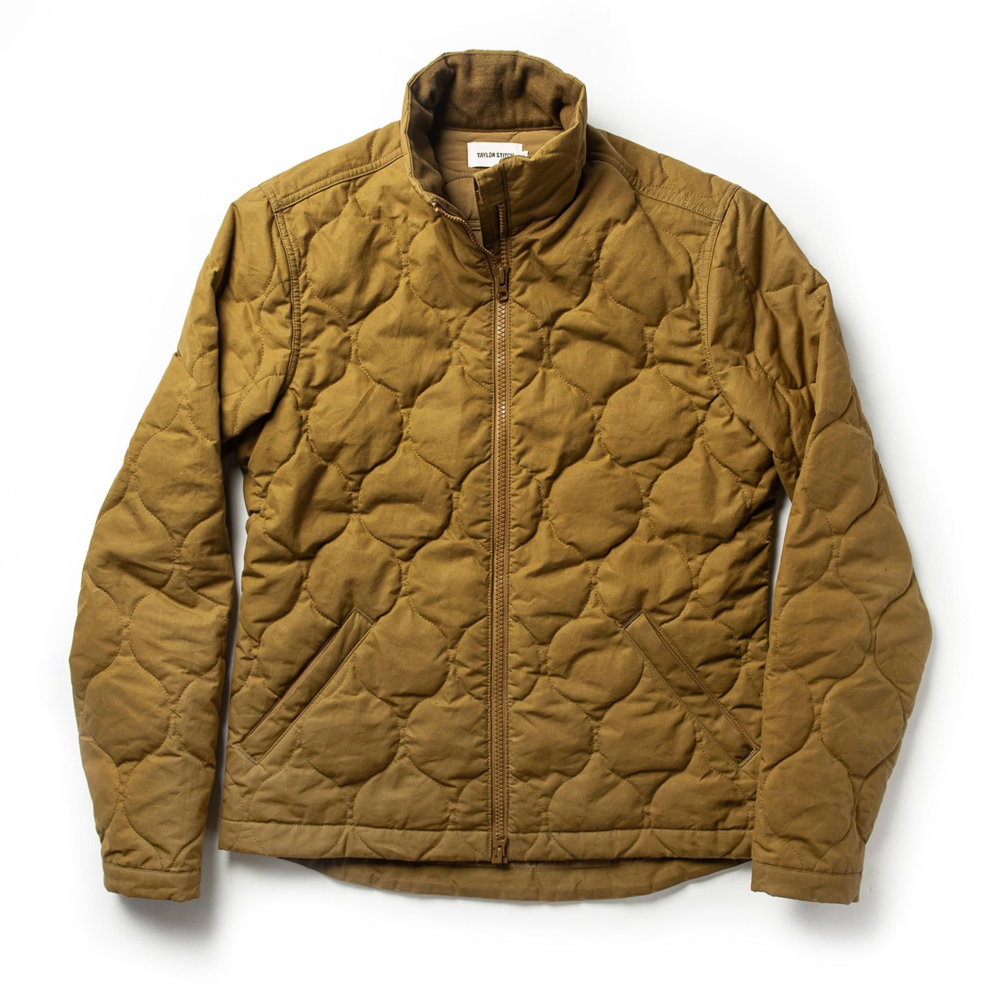 Acwne Vertical Jacket in British Khaki Dry Wax