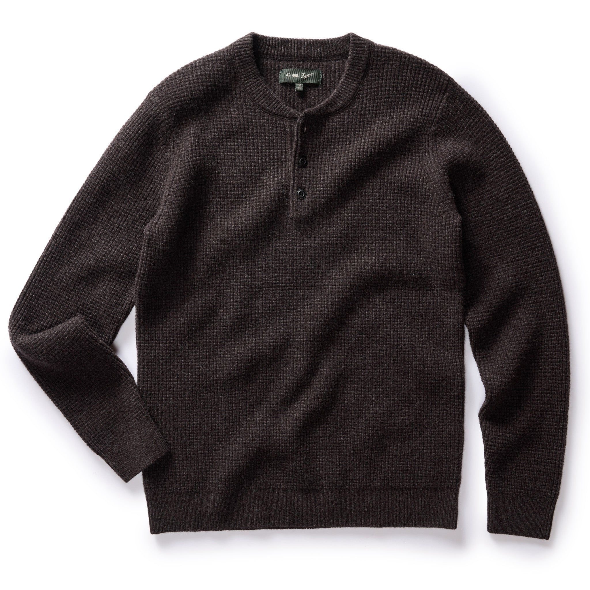 Acwne Sidecountry Sweater in Heather Coffee Merino Waffle