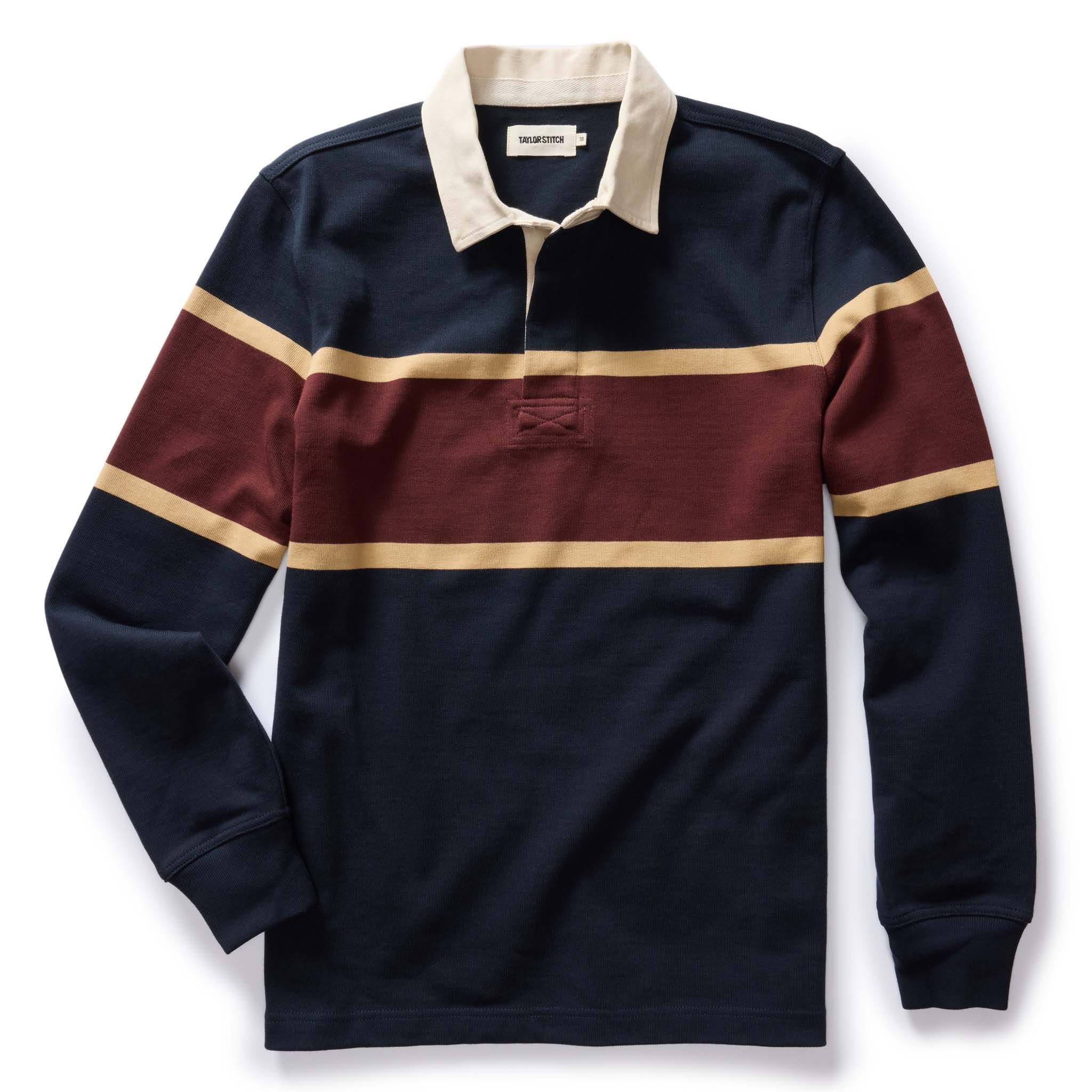 Acwne Rugby in Dark Navy Stripe