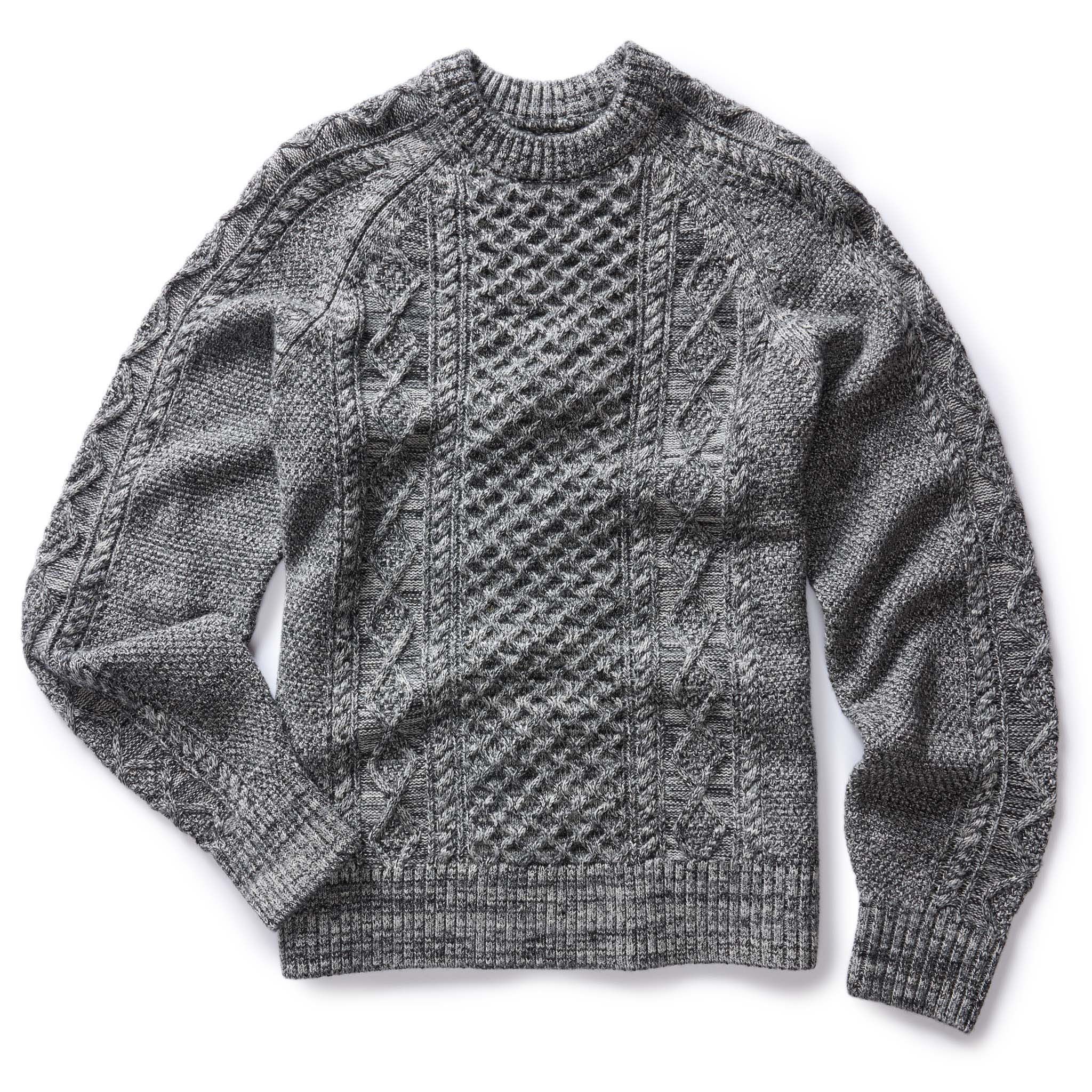 Acwne Orr Sweater in Marled Coal Merino