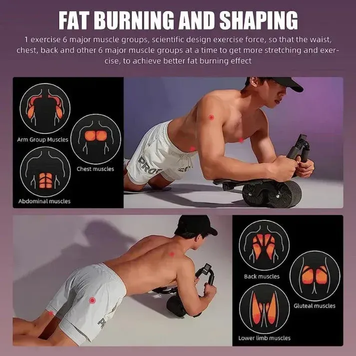 🔩Automatic Ab Roller System, Get Perfect Abs. (Hot Sale Upto 50% Off)