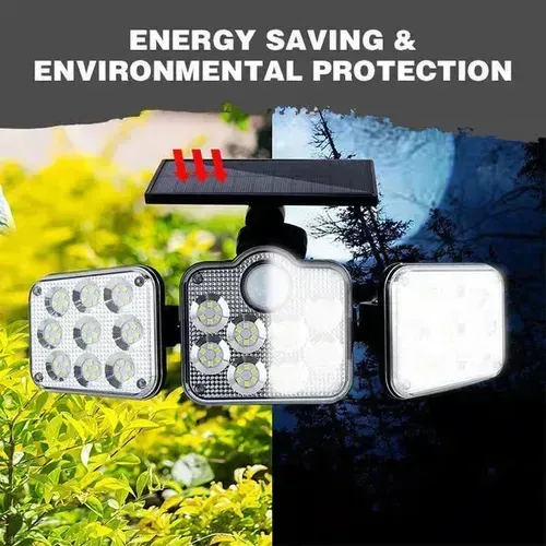 Triple Solar Wall Light With Holder☀️💡