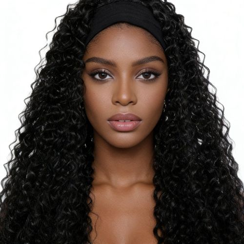 Long Curly Headband Wig