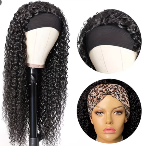 Long Curly Headband Wig