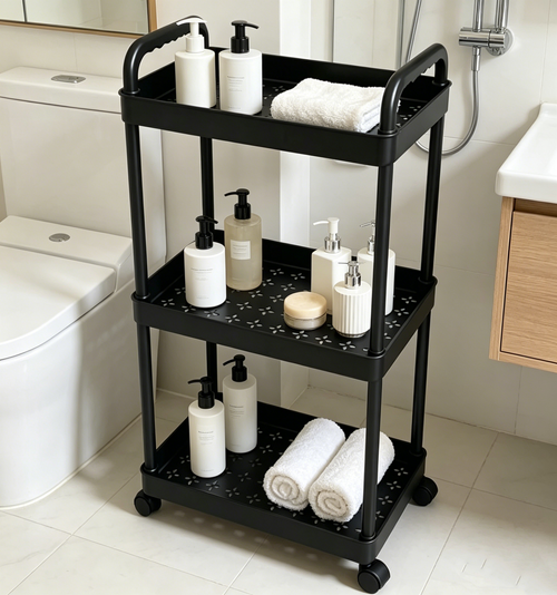 3-Tier Rolling Storage Trolley