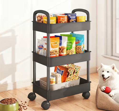 3-Tier Rolling Storage Trolley