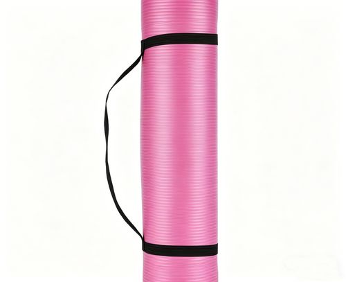 🔥 Big discount:10mm pink Yoga Mat with Carry Strap for Men Women Fitness