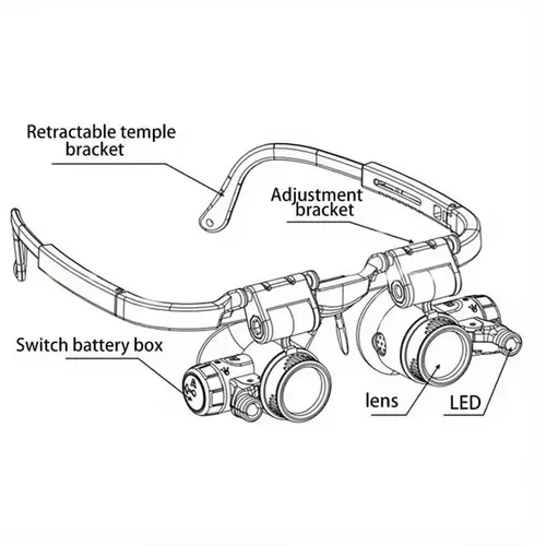 LED Glasses Magnifying Glass