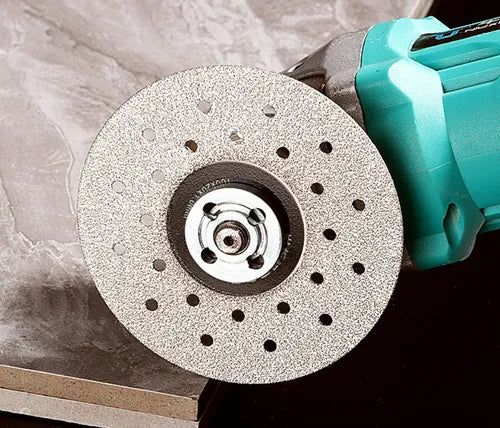 Diamond rock cutting blades for angle grinders