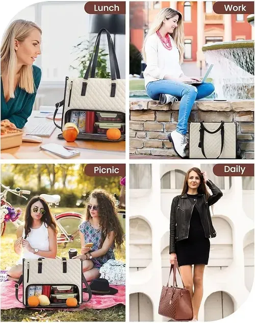 👨‍👩‍👧‍👦💼 The Ultimate 3-in-1 Tote Bag – Where Elegance Meets Functionality! 🎀🍽️