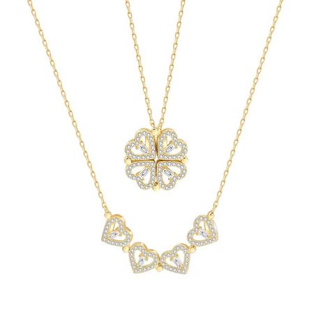 14K Gold Plated Lucky Clover Love Necklaces
