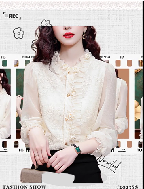 真絲襯衫女士長袖小衫洋氣2025春新款時尚刺繡桑蠶絲上衣