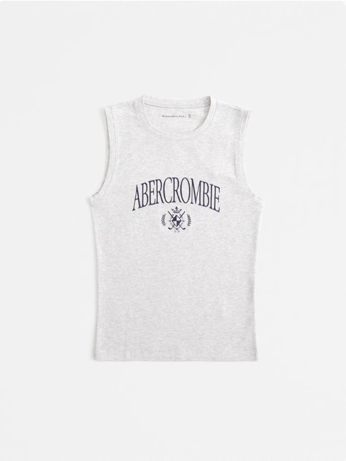 AF女裝 25夏款辣妹百搭復古經典LOGO白色多色圓領背心KI157-4096