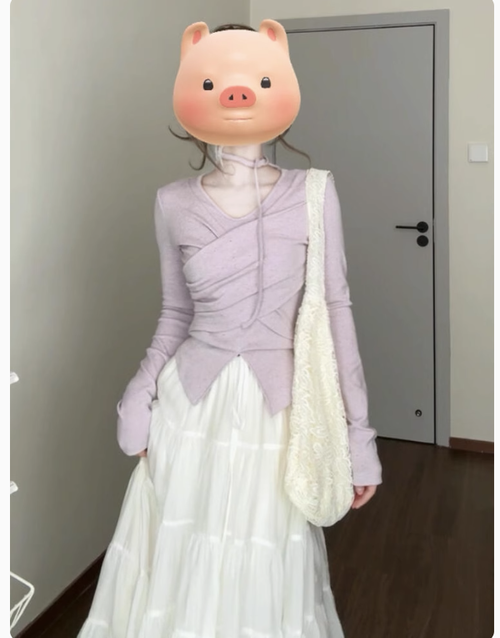 2025新款miu系溫柔風穿搭配連衣裙子女初春季小個子氣質長裙套裝