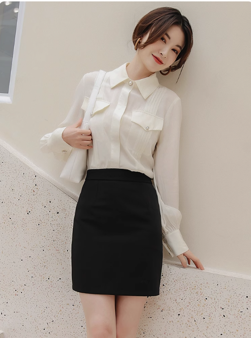 西裝裙半身裙女一步裙包臀裙短裙包裙工作裙西裙工裝裙黑色職業裙