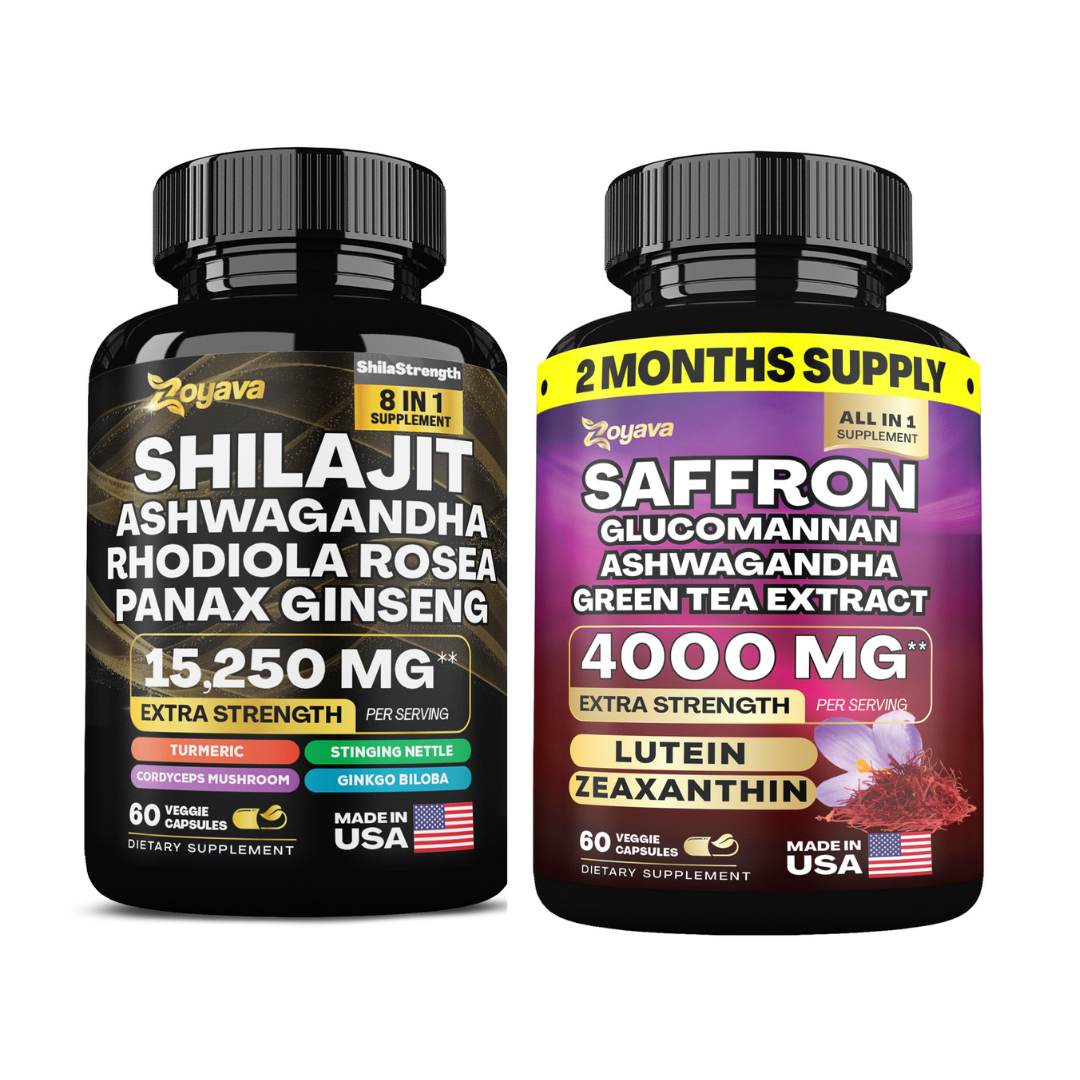 ゾヤバ™ 活力と健康を高める：シラジットパワーシラストレンスブレンド 15,250mg & サフランゼスティゼンパワーハウス 4,000mg