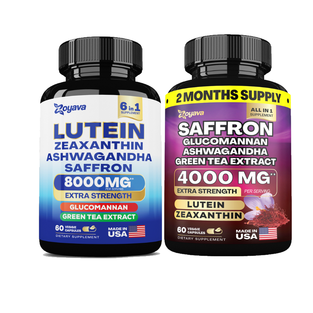 Zoyava™:  ルテイン＆ゼアキサンチン サプリメント 8000 mg サフラン ZestyZen ブレンド 4,000 mg