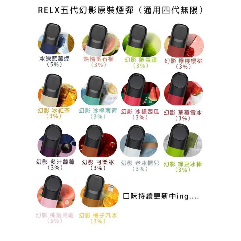 RELX悅刻五代煙彈 替換補貨搭配兩顆裝，替換與補貨更方便
