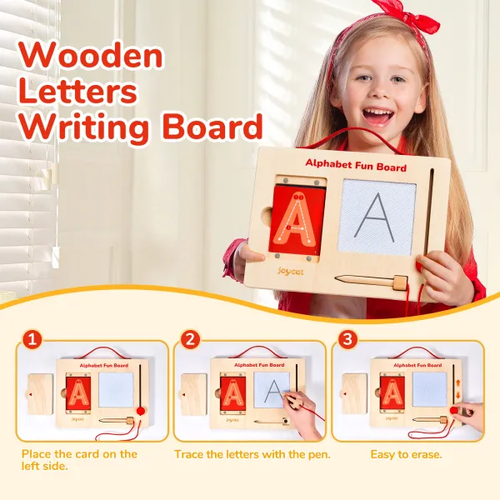 ✍️Wooden Alphabet & Number Tracing Board | Visual Learning Tools & Complete Set