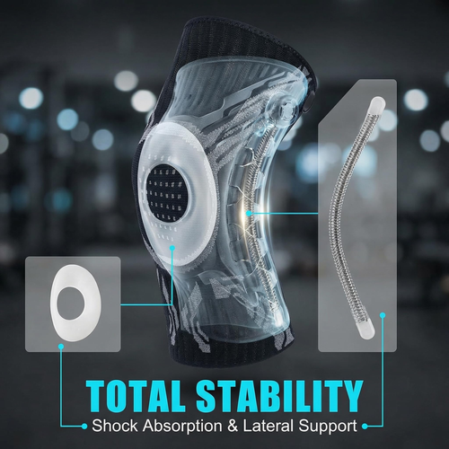 White Dial Adjust Knee Brace 1-pcs