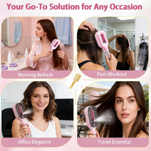2-in-1 mist detangling brush