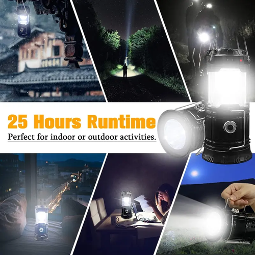 Solar Camping Lantern 2-Pack - Rechargeable LED Lights