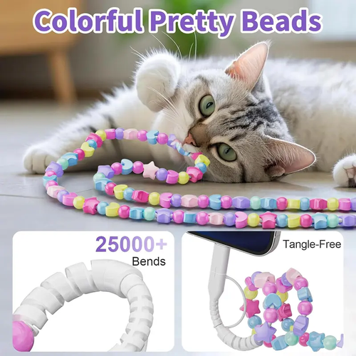 4 in 1 Beaded Charging detachable Cords