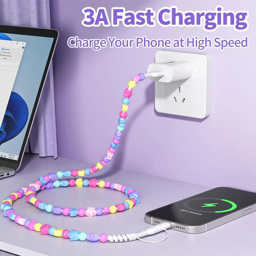 4 in 1 Beaded Charging detachable Cords