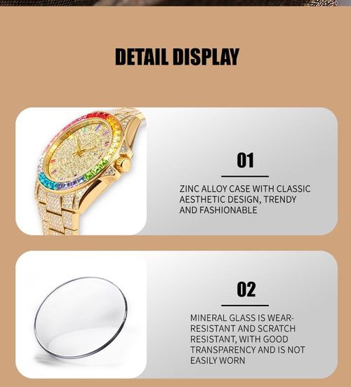 Men's Luxury Rhinestone Embellished Quartz Watch