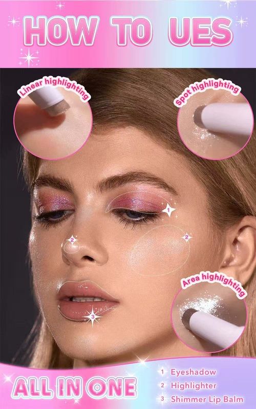 6-pcs highlight& eyeshadow stick for makeup beginner