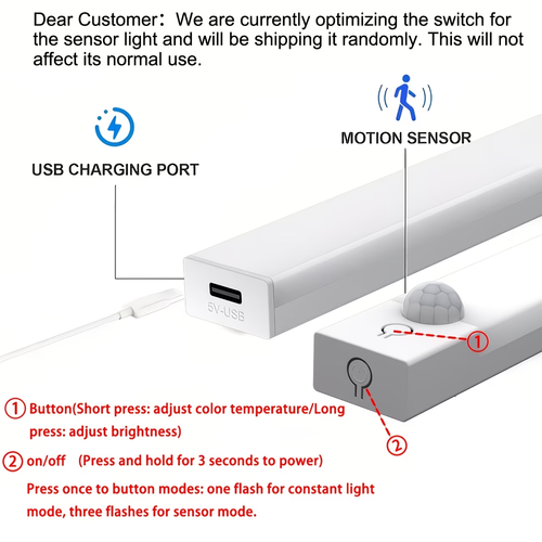 Set of 3 LED Lights with Motion Detection